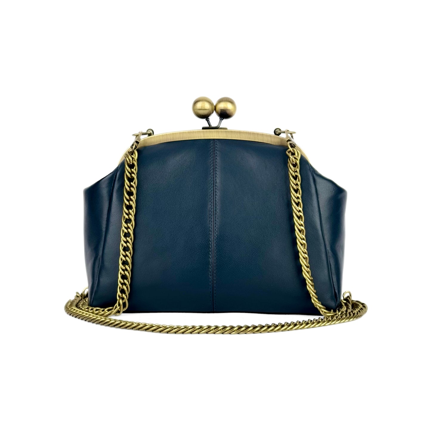 Dark Blue Leather Bag