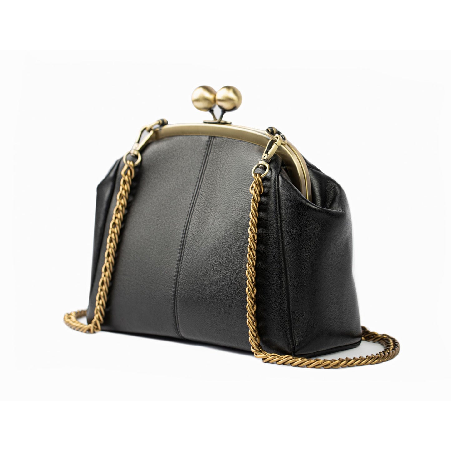 Black Leather Clutch Bag