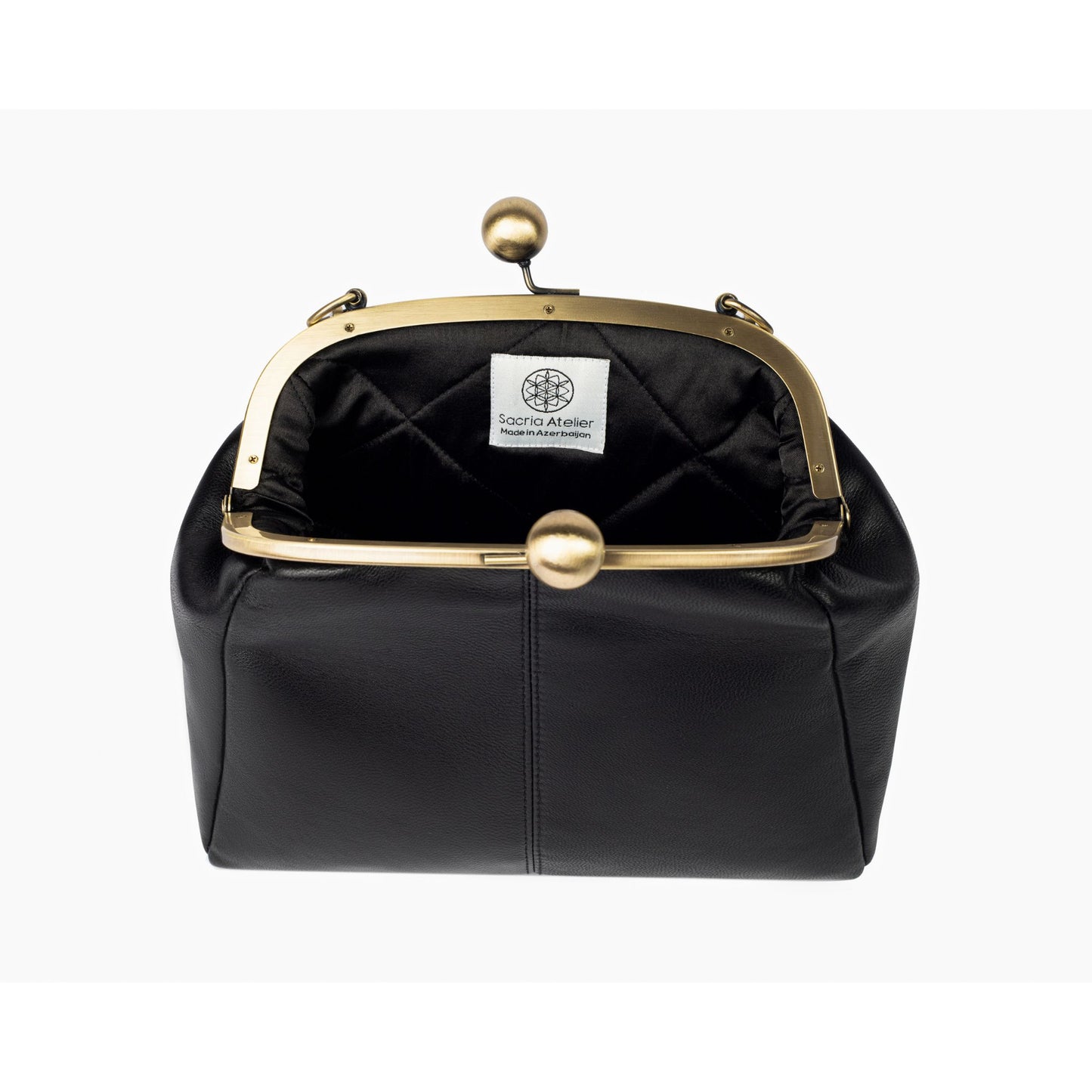 Black Leather Clutch Bag