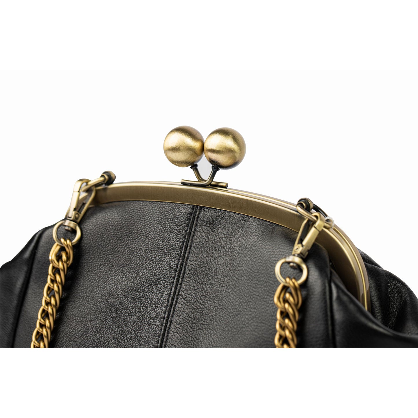 Black Leather Clutch Bag