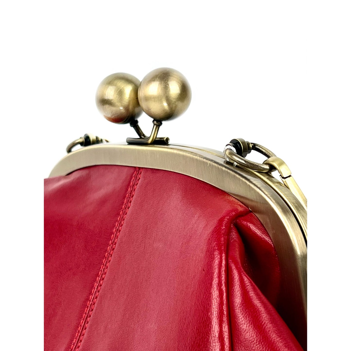 Red Leather Clutch Bag