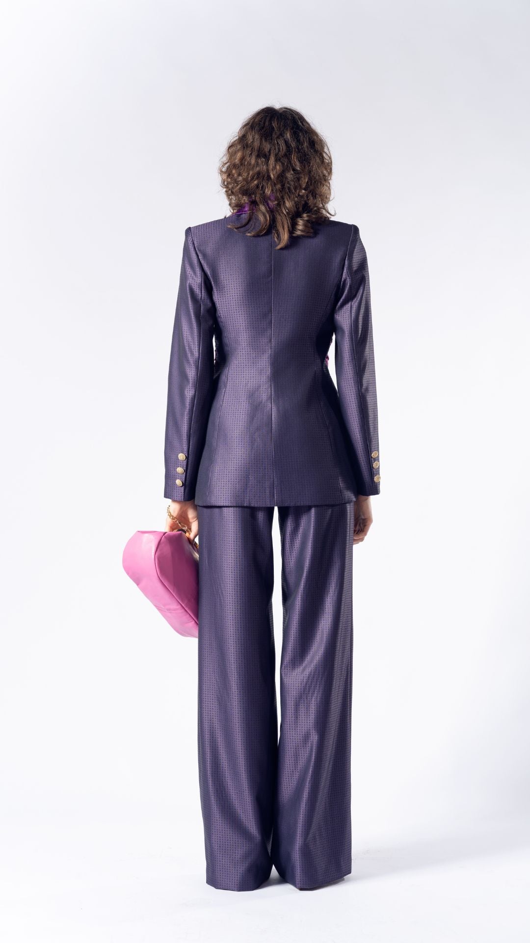 Jacquard costume with belt