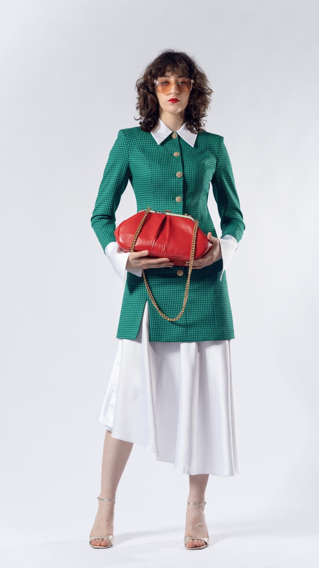 Green midi dress