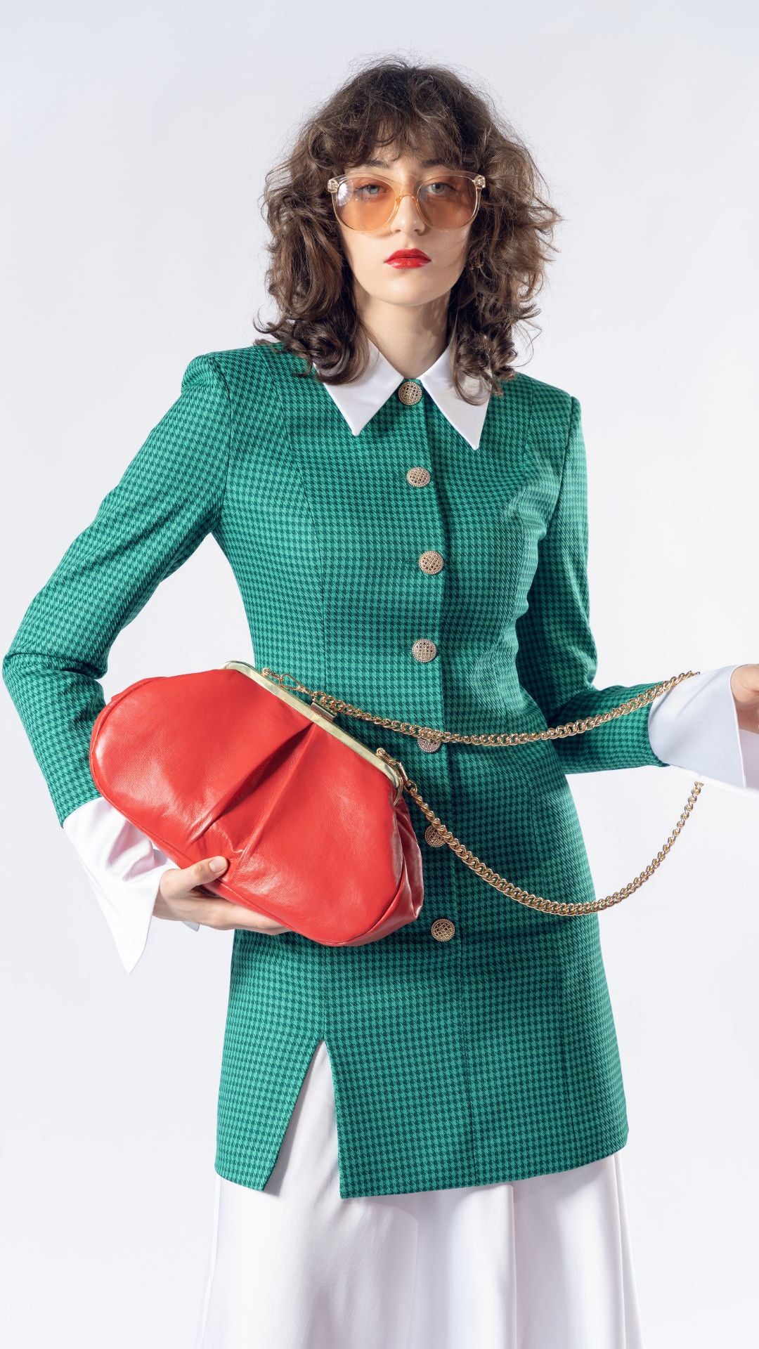Green midi dress