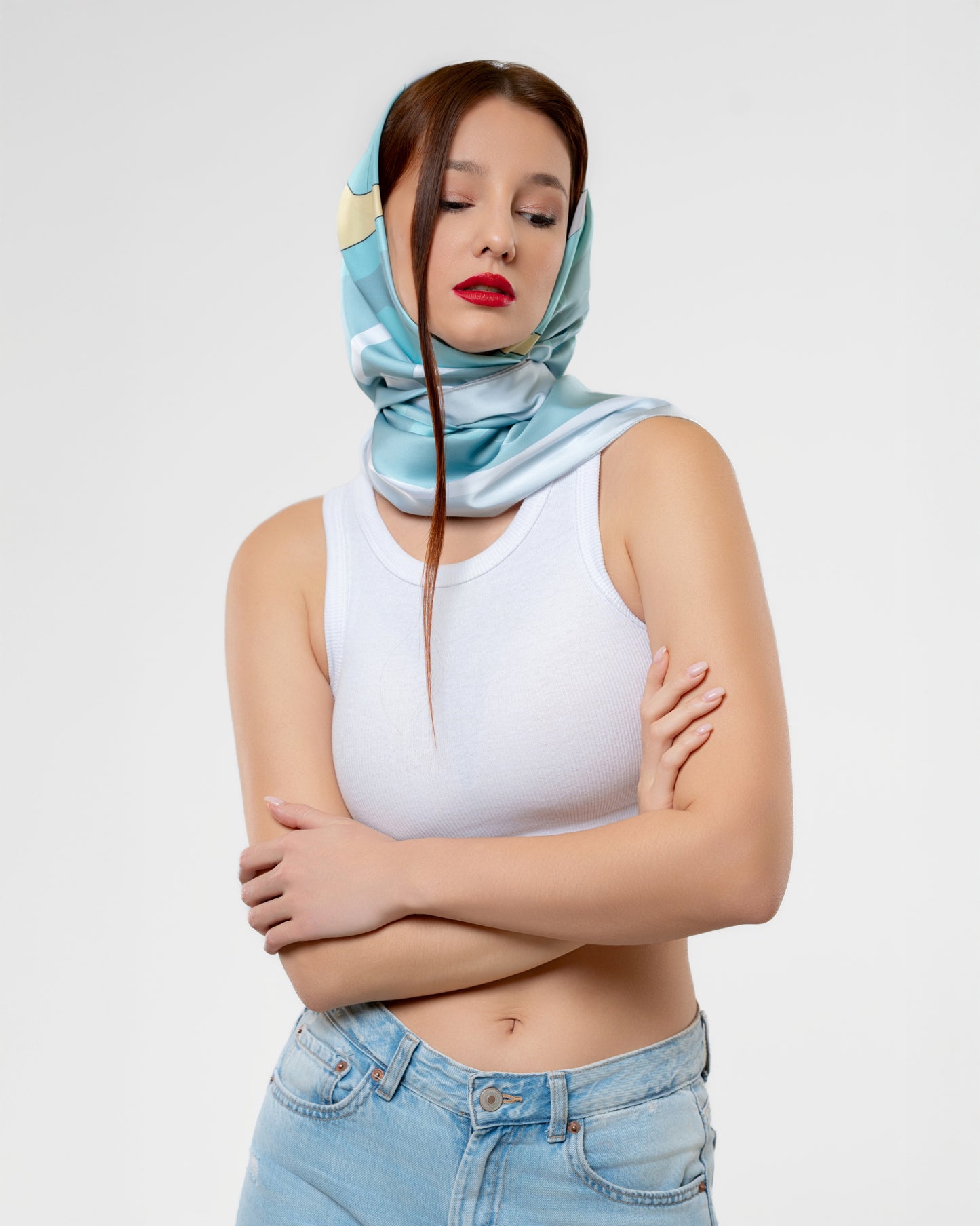 Lemon Scarf in Turquoise