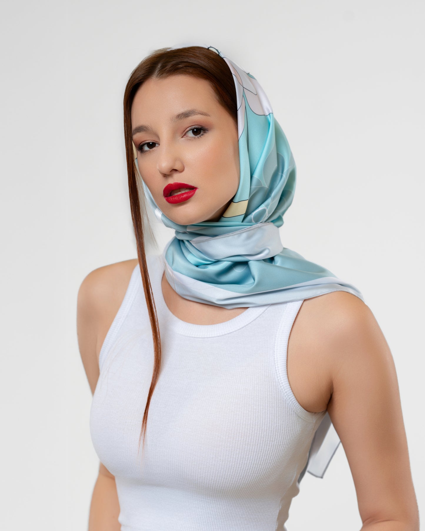 Lemon Scarf in Turquoise