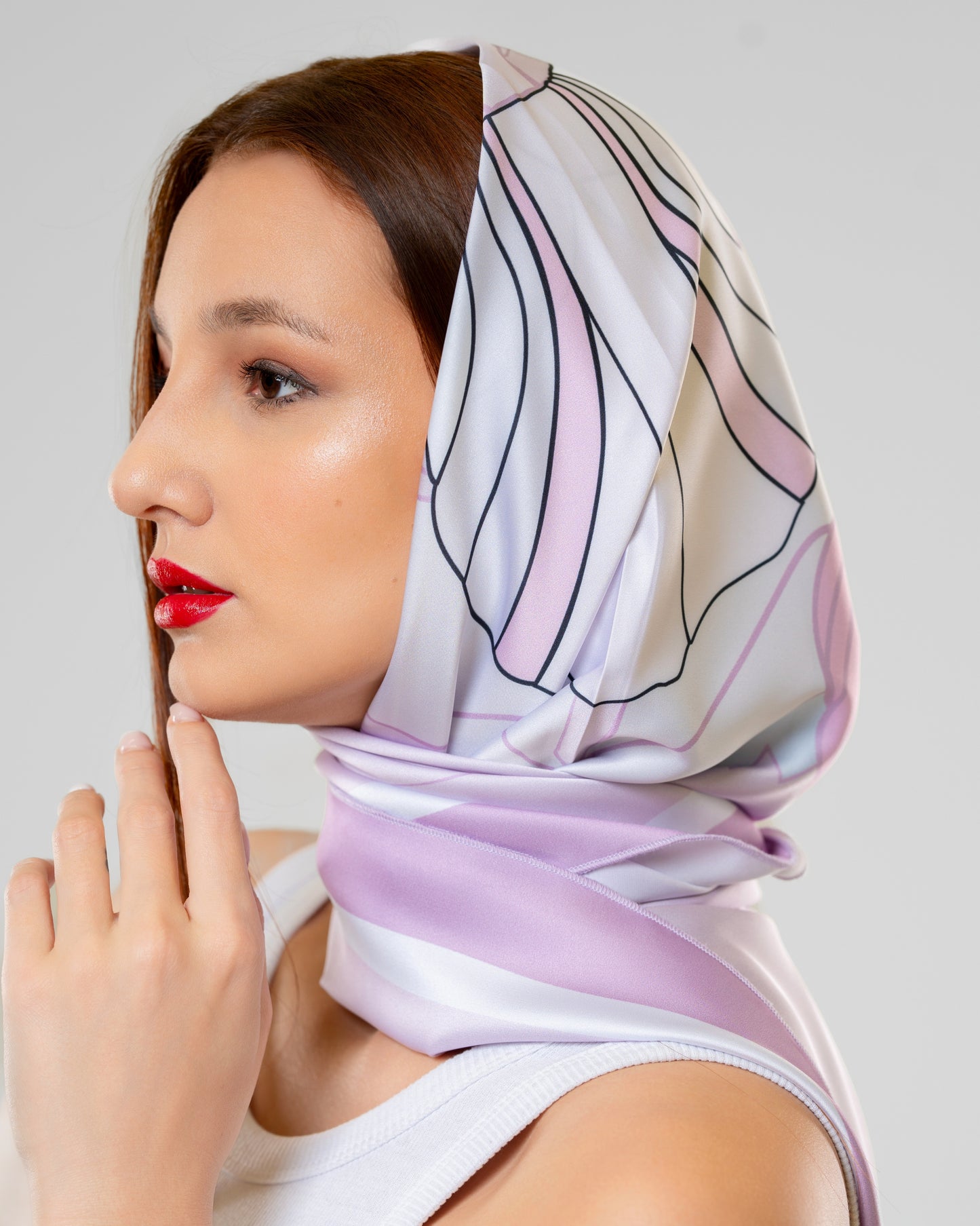 Fig Scarf in Pink