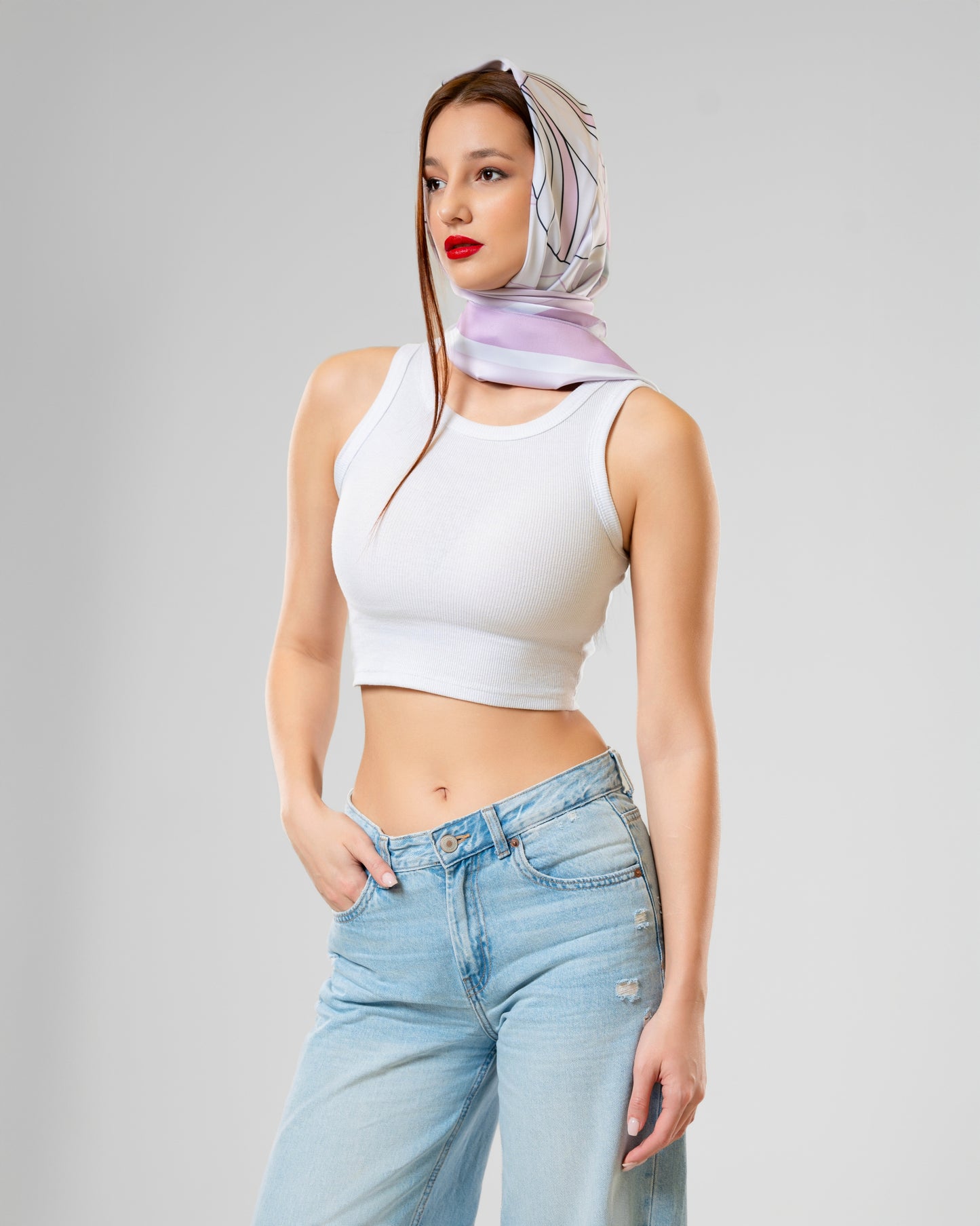 Fig Scarf in Pink