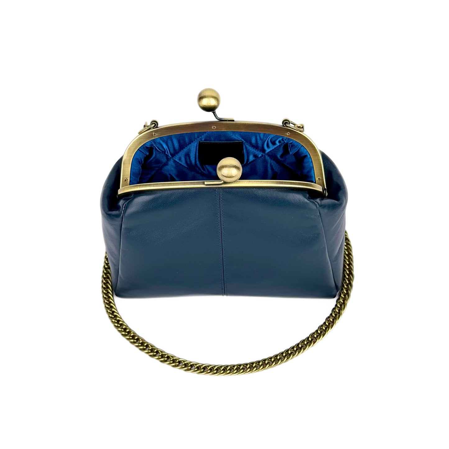 Dark Blue Leather Bag