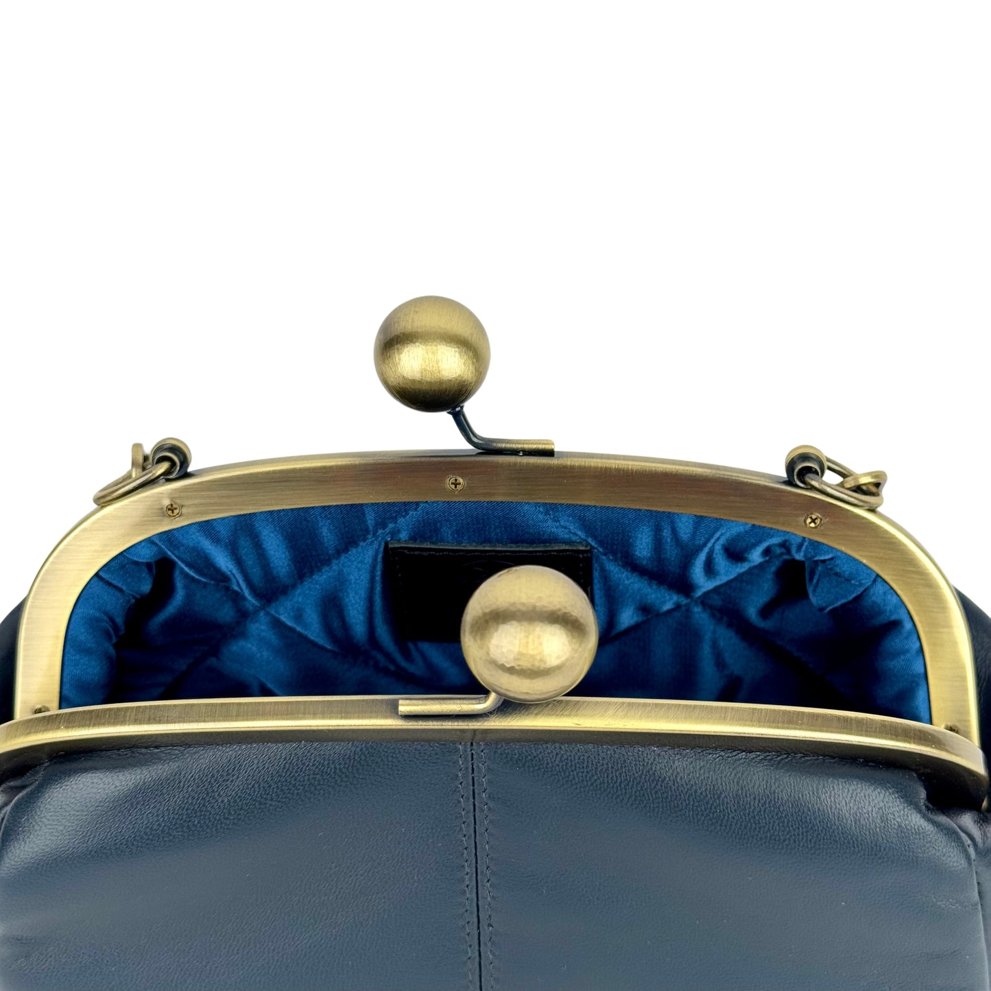 Dark Blue Leather Bag