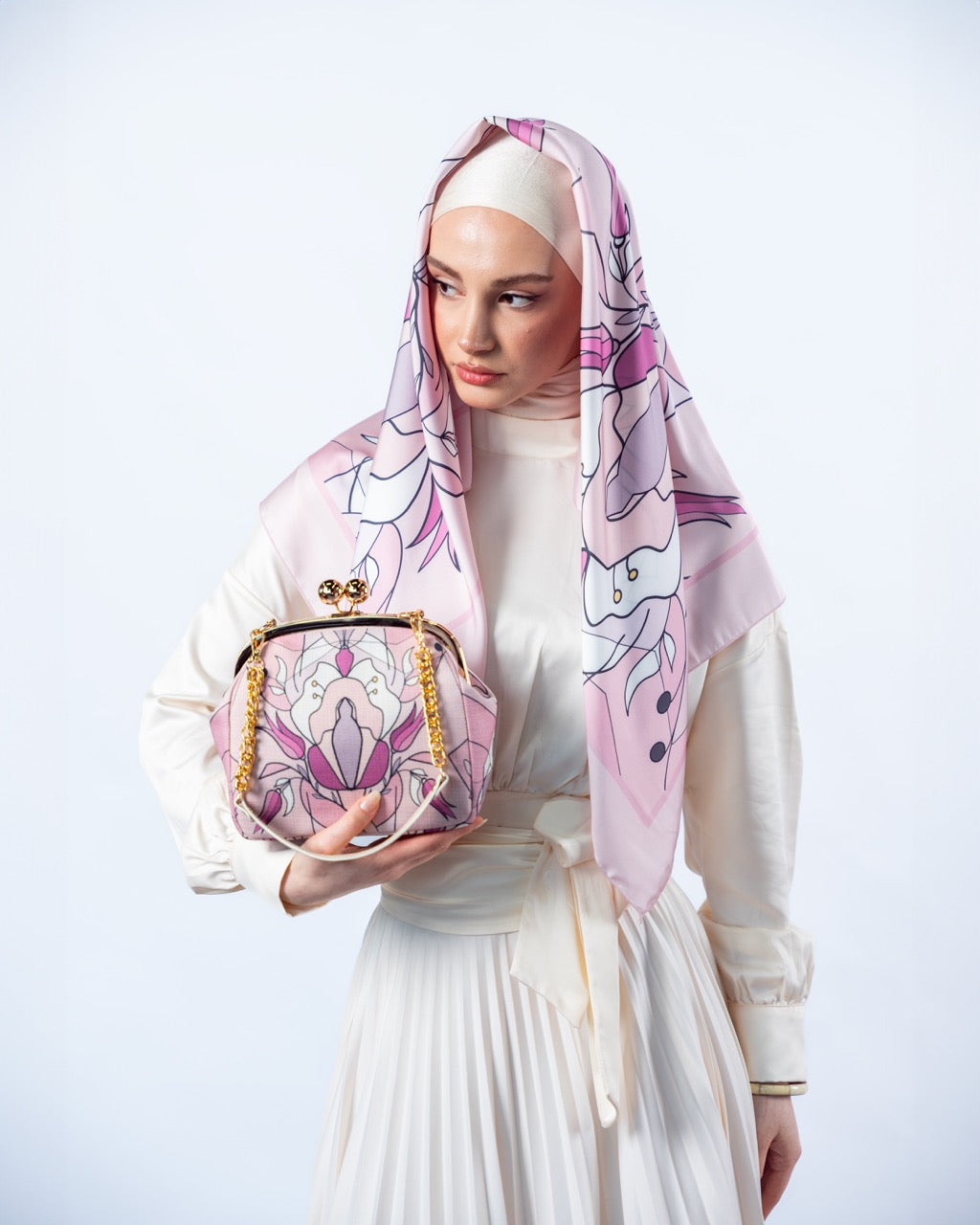 Pink Orchid Scarf