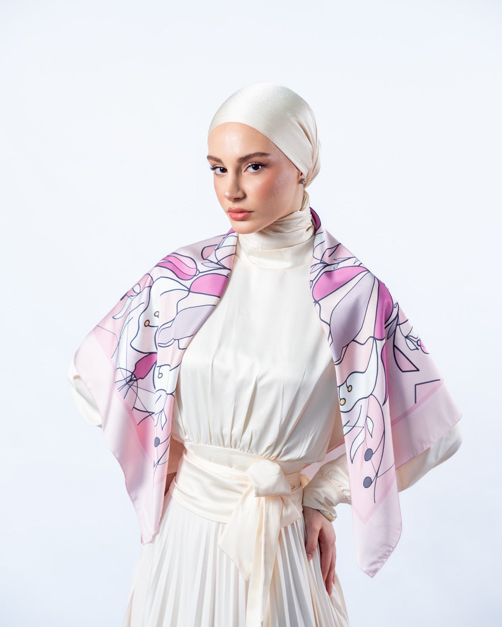 Pink Orchid Scarf