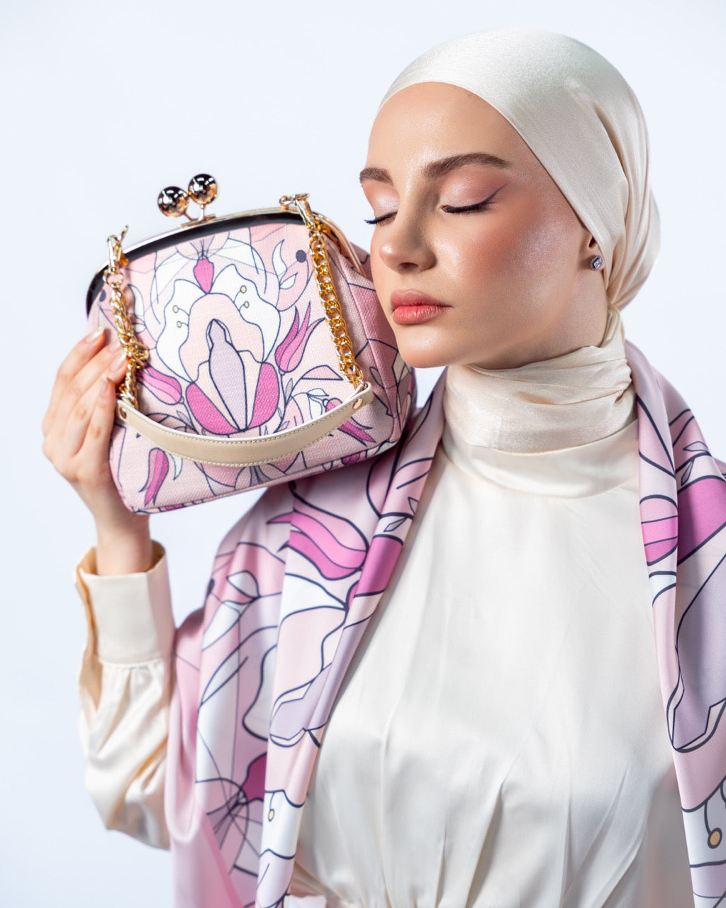 Pink Orchid Scarf