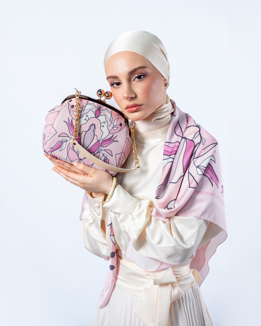 Pink Orchid Scarf