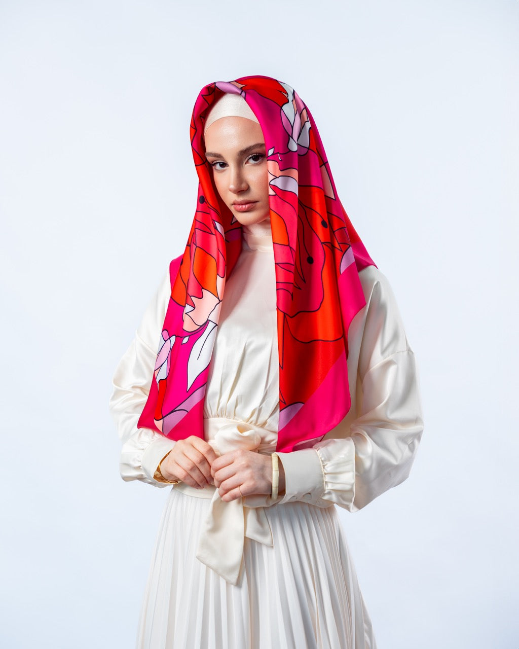Red Orchid Scarf