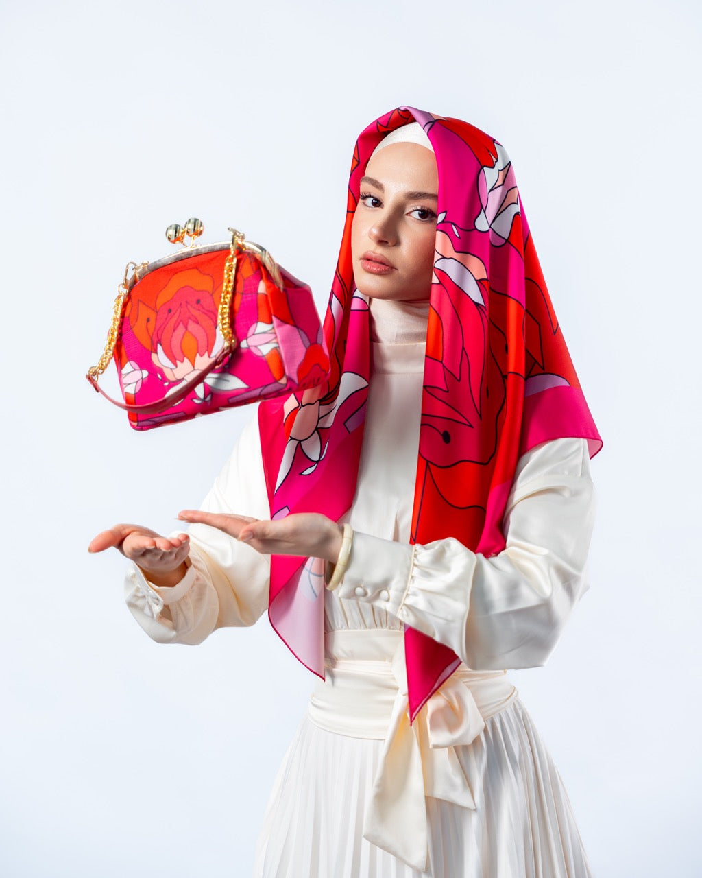 Red Orchid Scarf