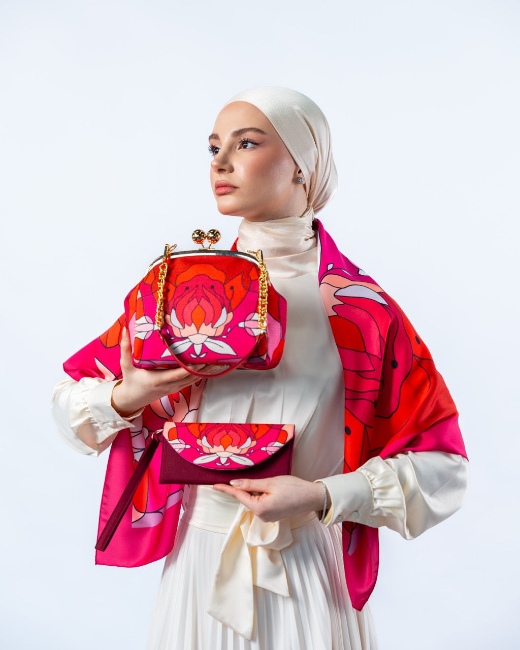 Red Orchid Scarf