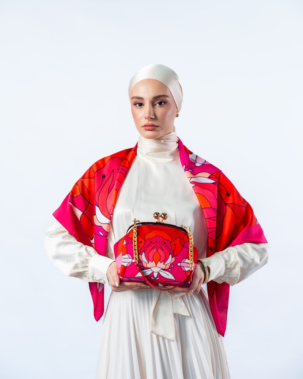 Red Orchid Scarf