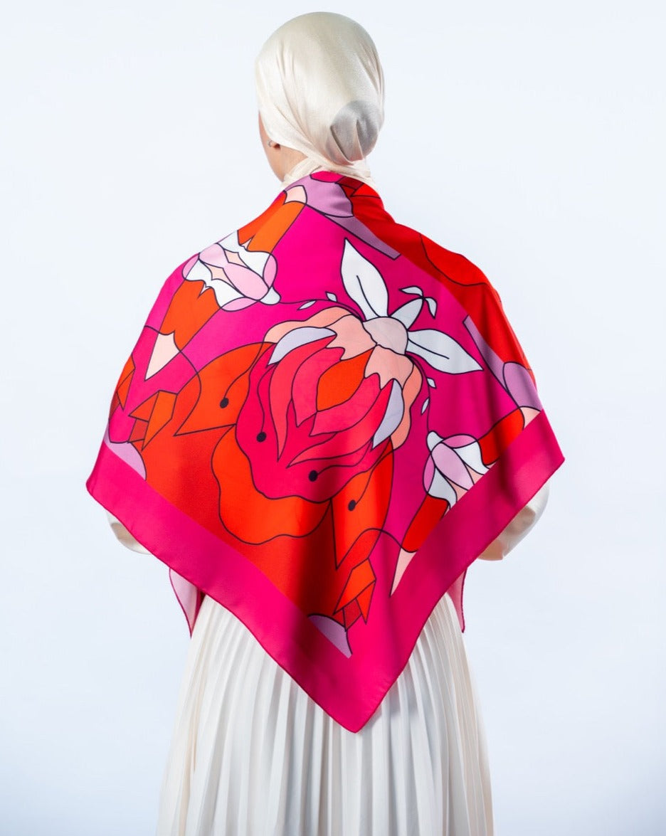 Red Orchid Scarf