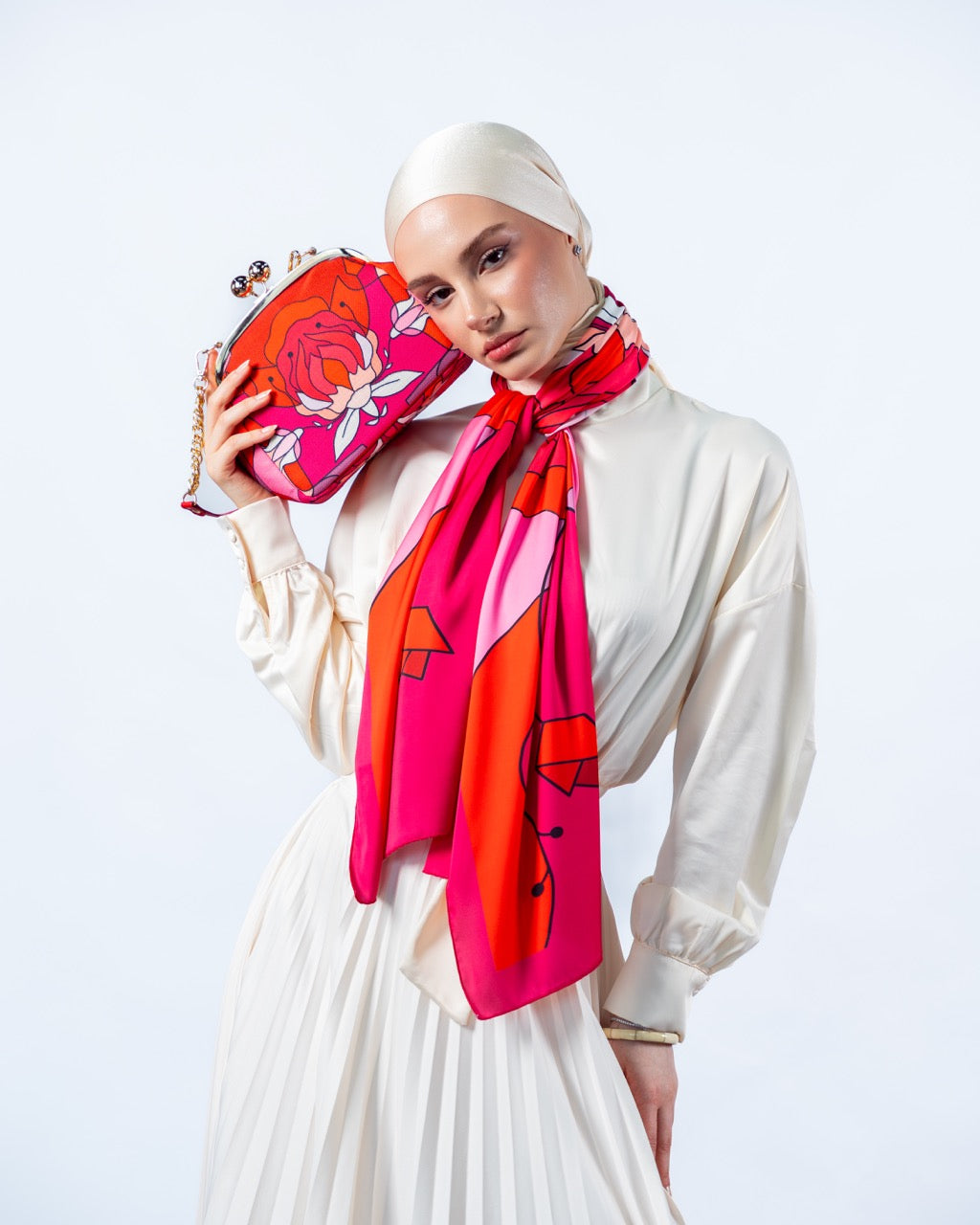 Red Orchid Scarf