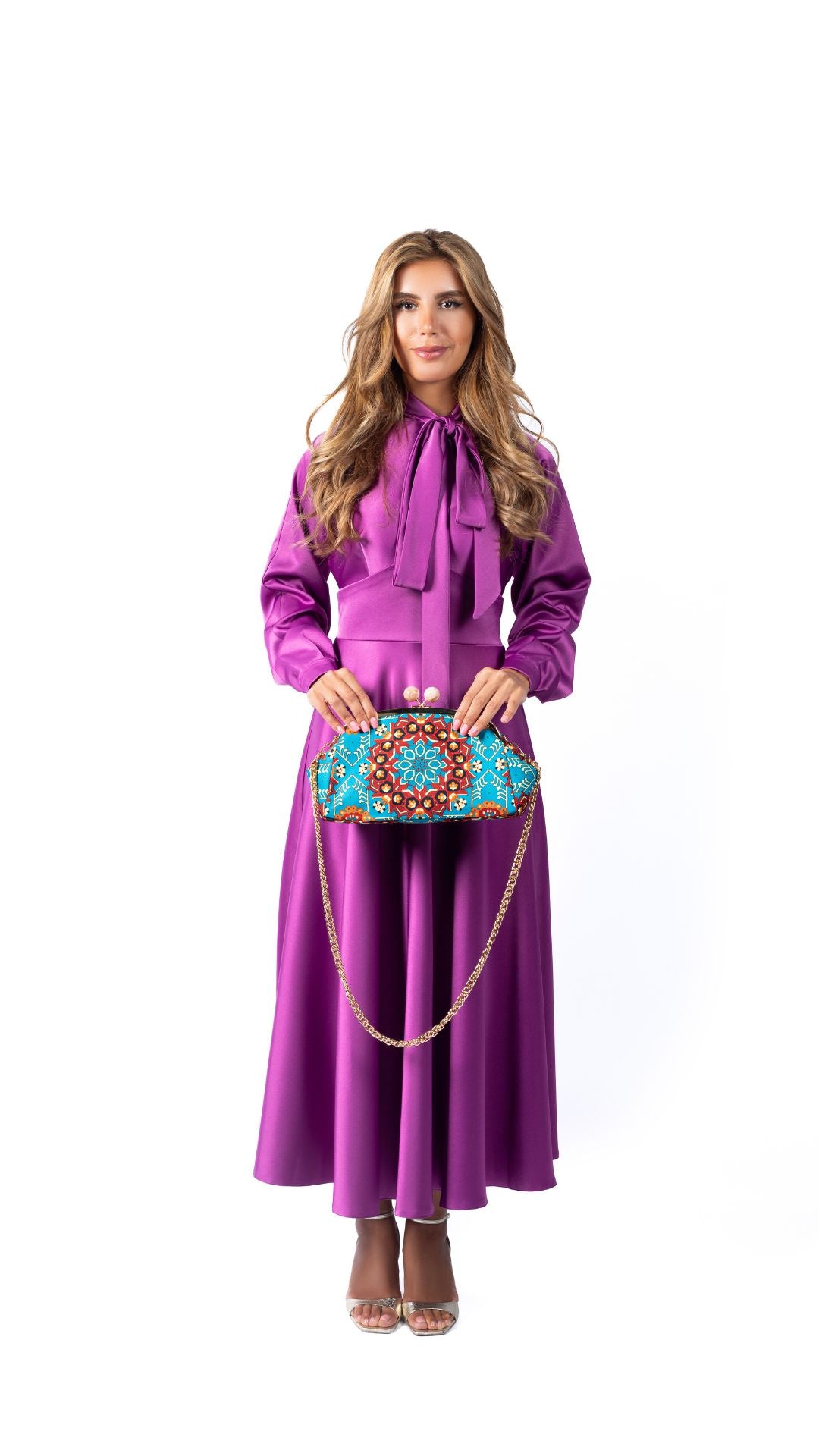 Midi Dress with Bow