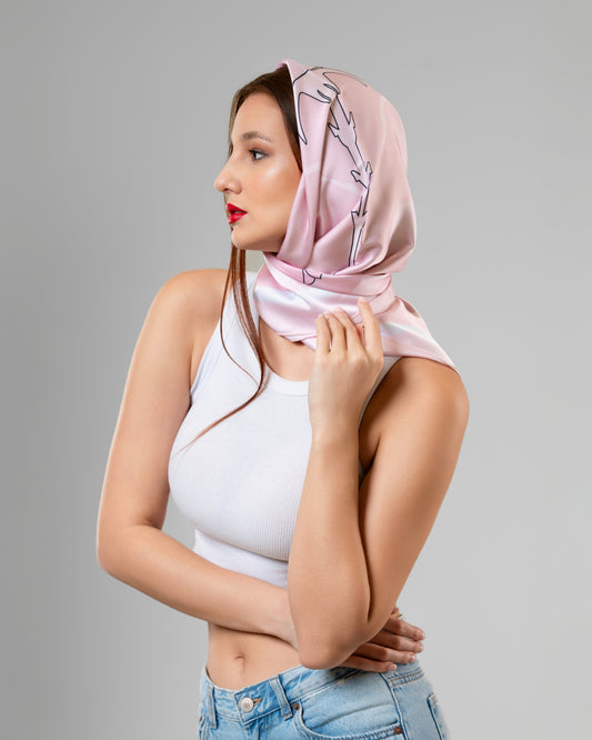 Rose Scarf in Pink