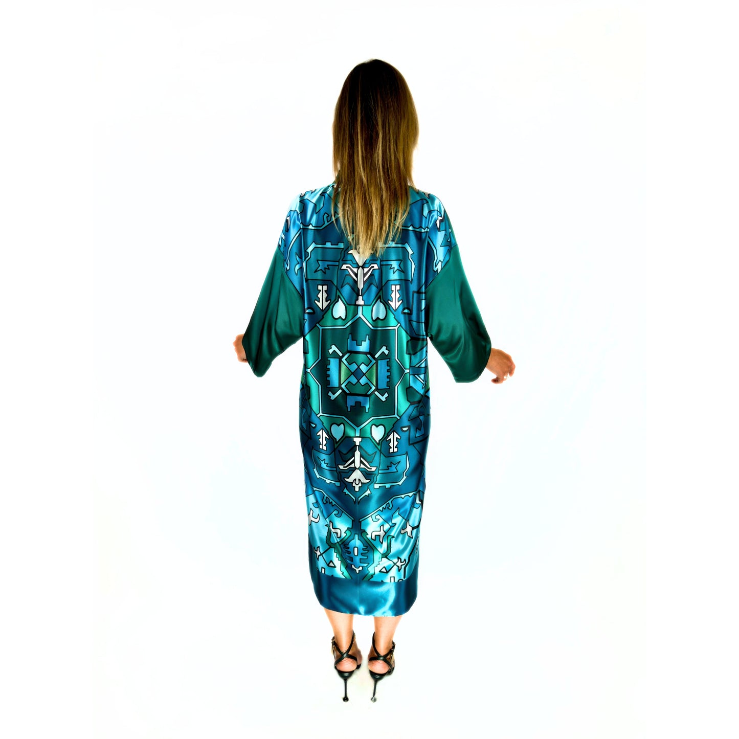 Dreamer`s Kimono in Blue-Green