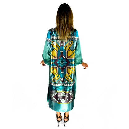 Dreamer`s Kimono in Yellow-Green