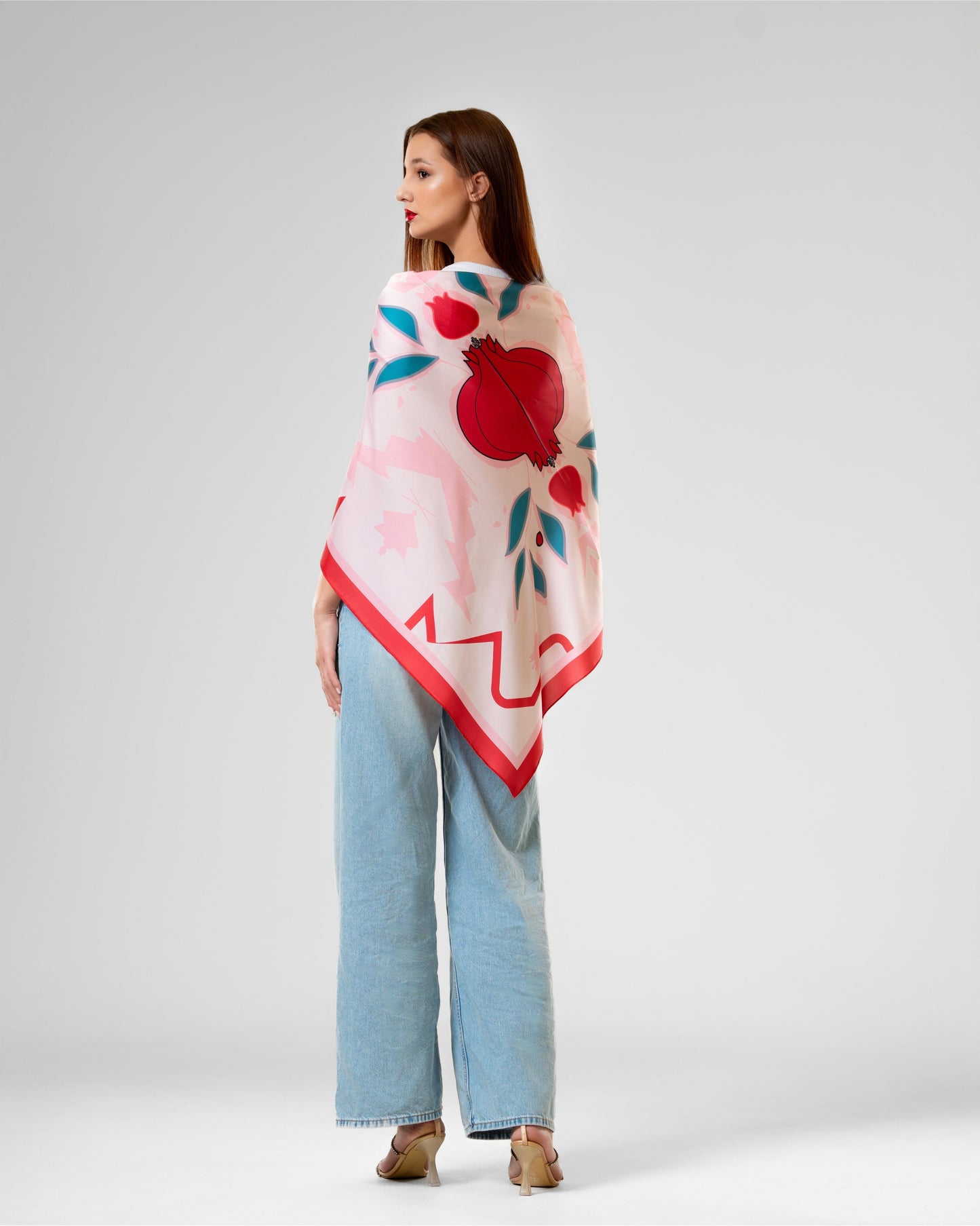 Pomegranate Scarf in Red