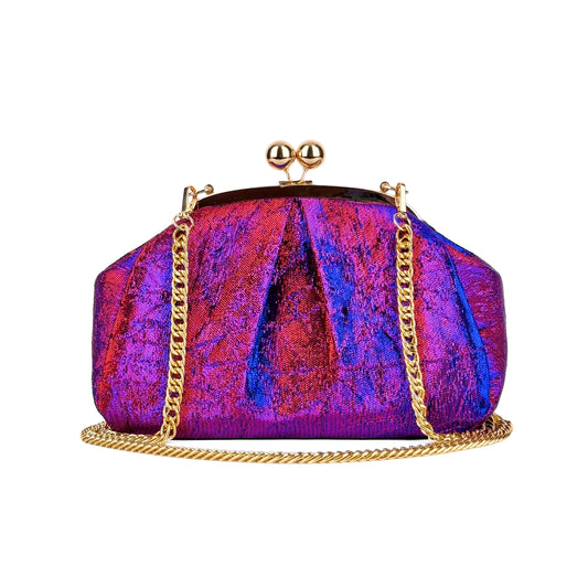 Purple Jacquard Bag