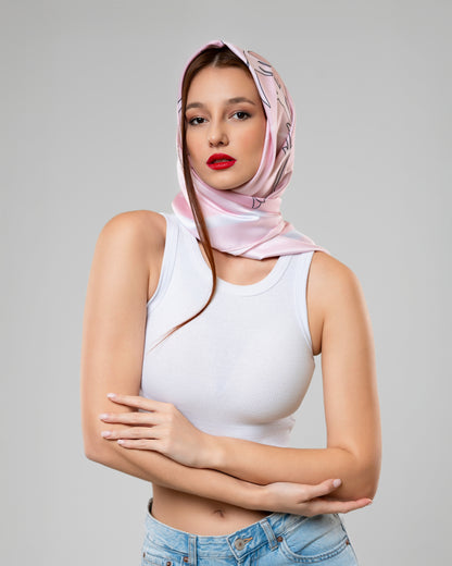 Rose Scarf in Pink
