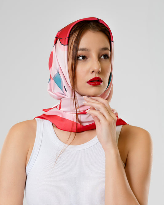 Pomegranate Scarf in Red