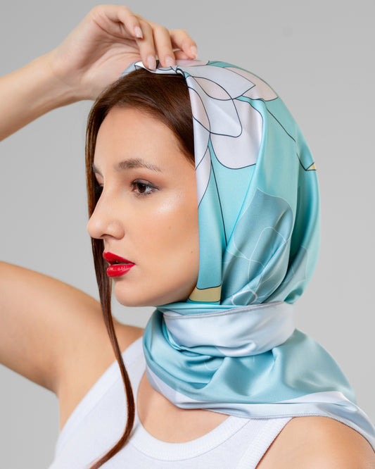 Lemon Scarf in Turquoise
