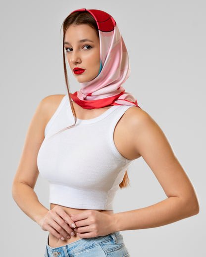 Pomegranate Scarf in Red