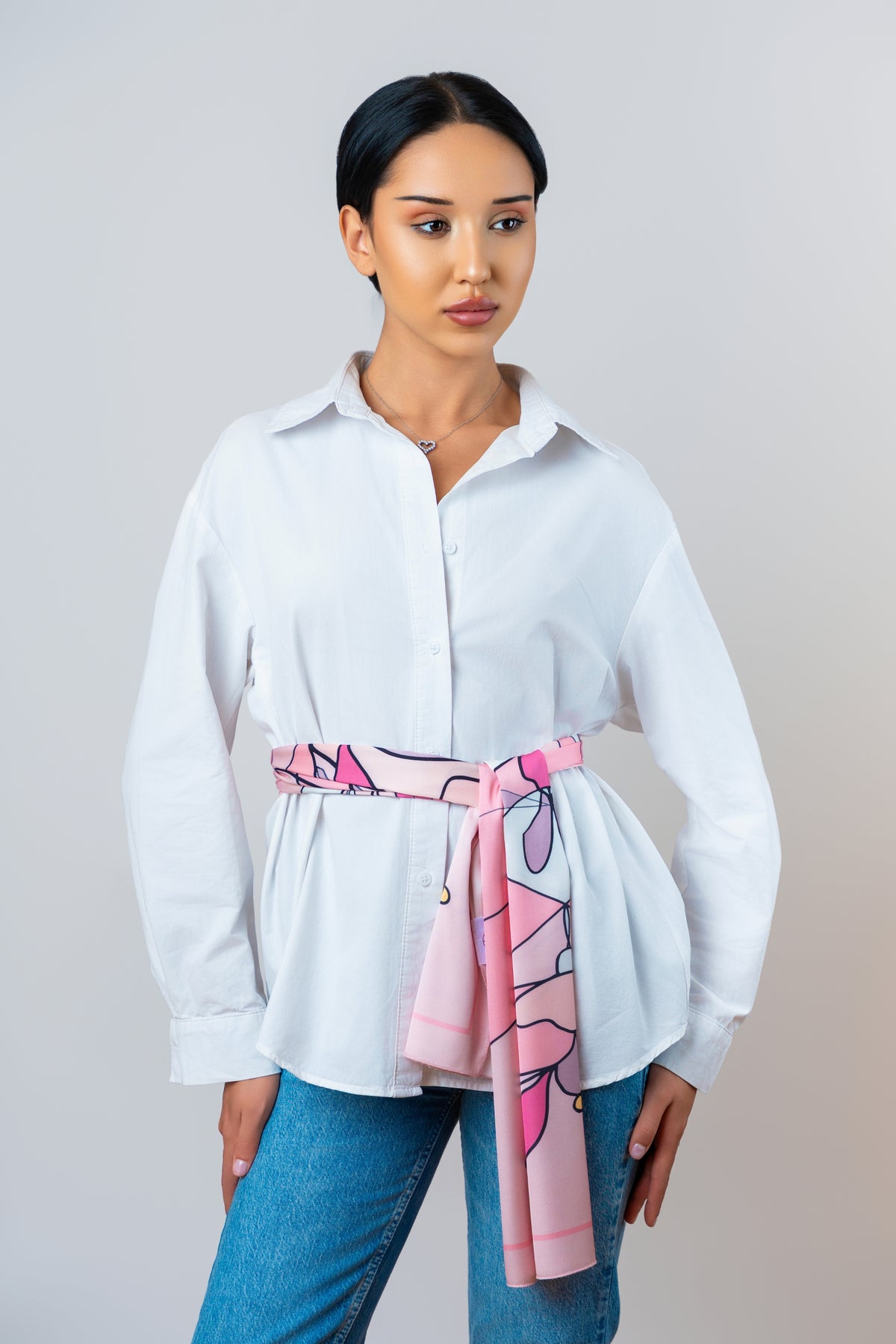 Pink Orchid Neck Scarf