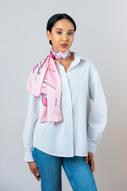 Pink Orchid Neck Scarf