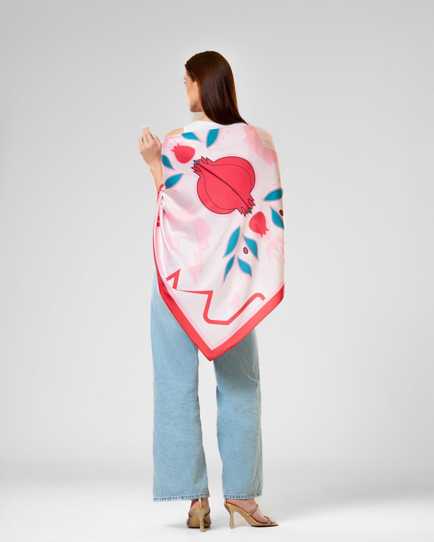 Pomegranate Scarf in Red