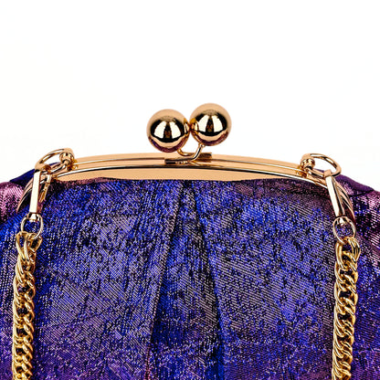 Purple-Blue Jacquard Bag