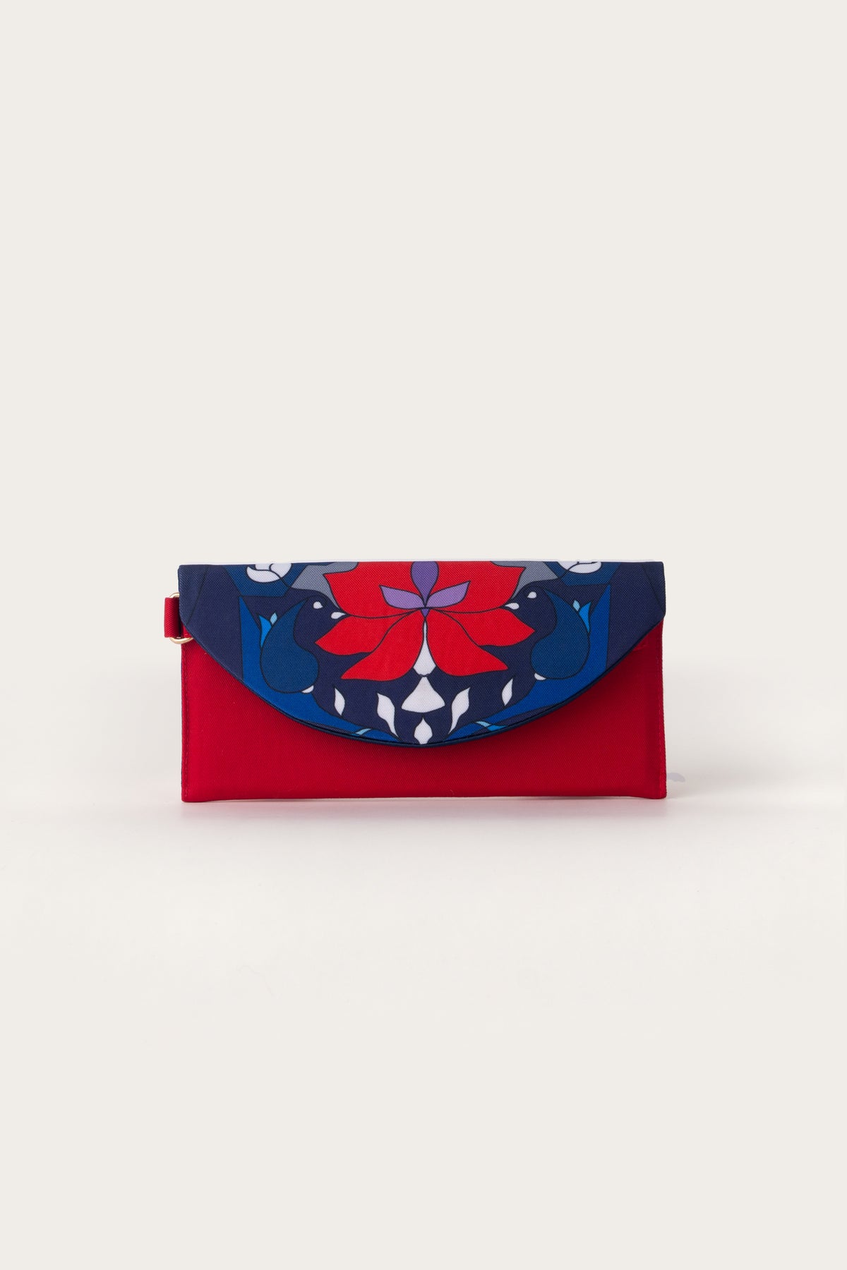 Navy Orchid Wallet