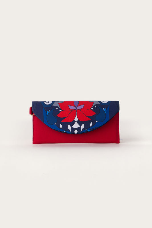 Navy Orchid Wallet