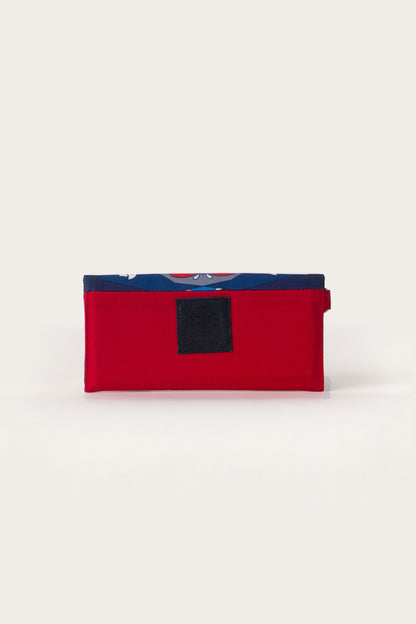 Navy Orchid Wallet
