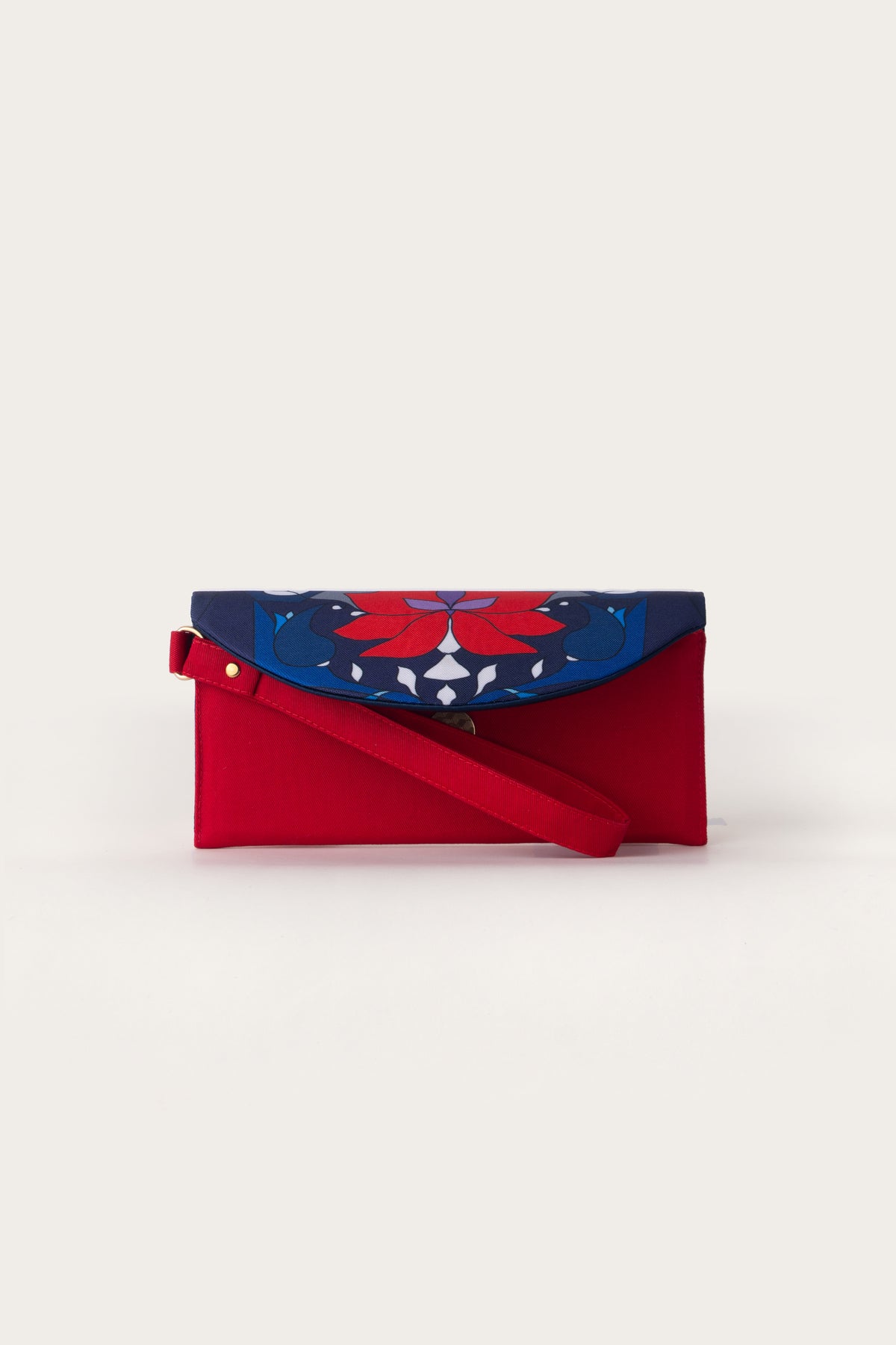 Navy Orchid Wallet