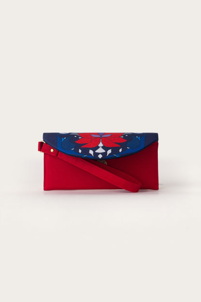 Navy Orchid Wallet