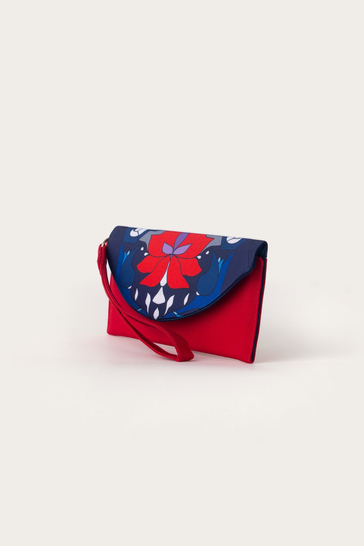 Navy Orchid Wallet