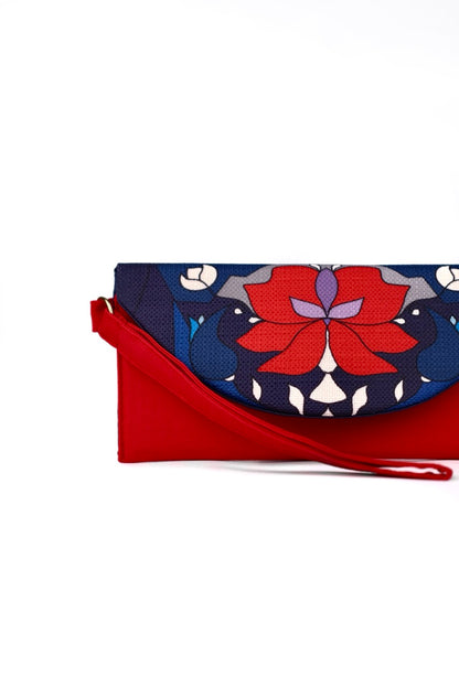 Navy Orchid Wallet