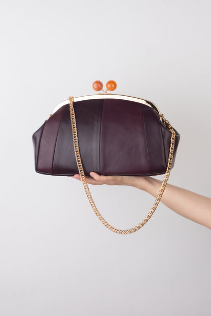 Brown Leather Clutch