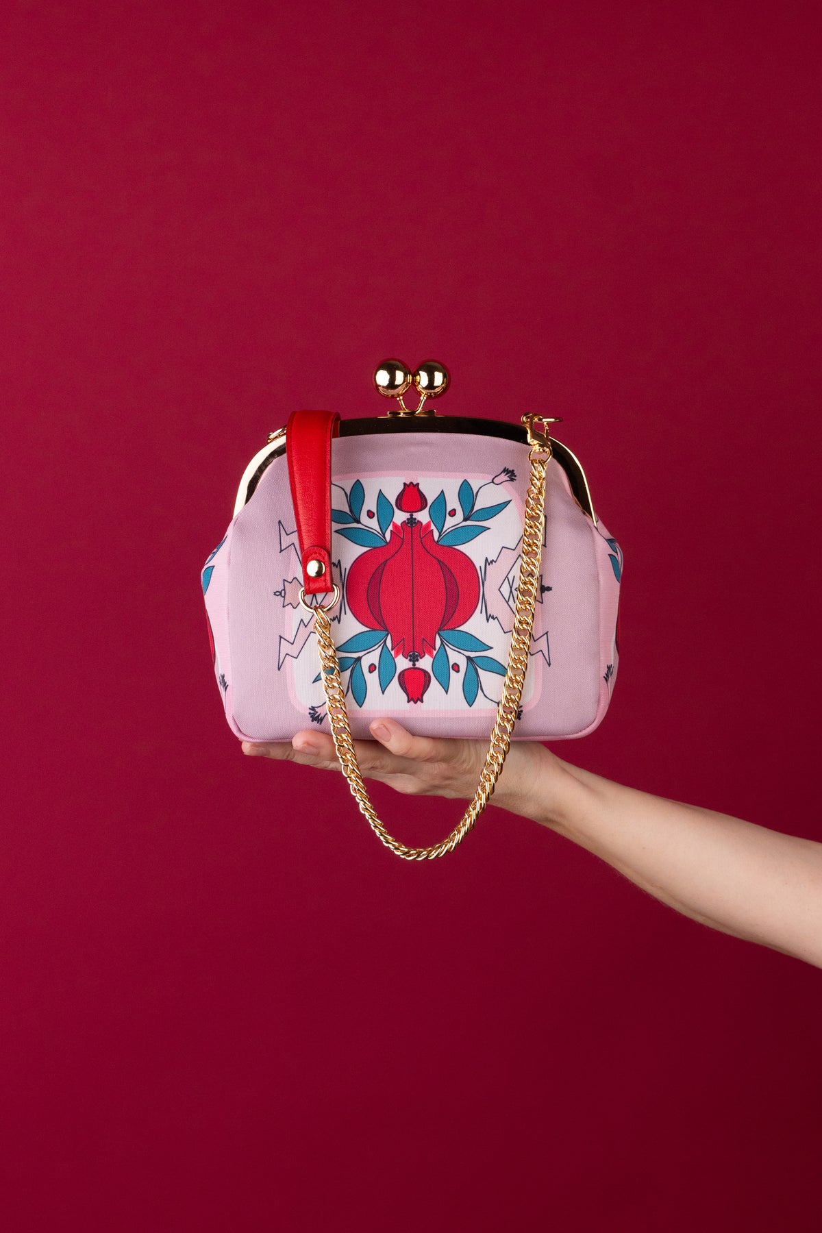 Pomegranate Clutch Bag