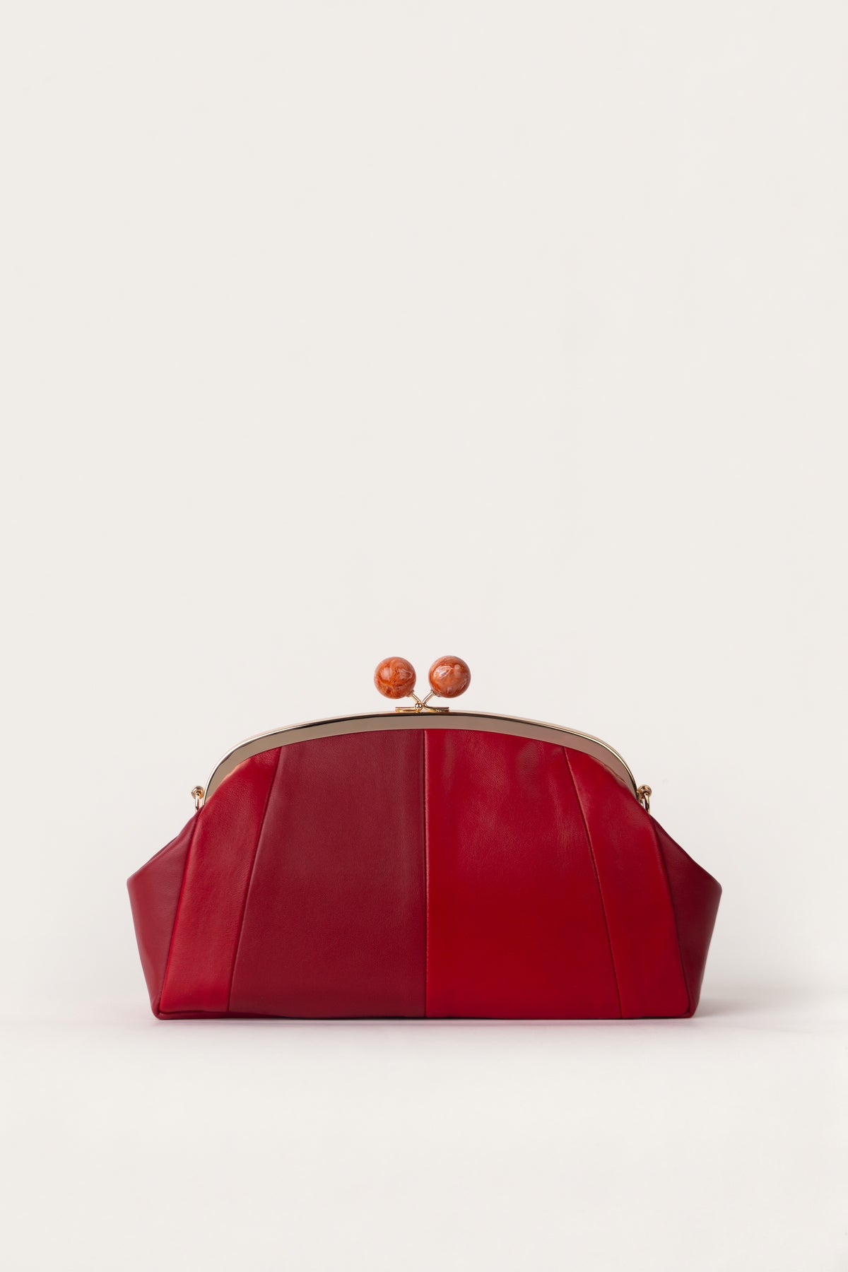 Red Leather Clutch