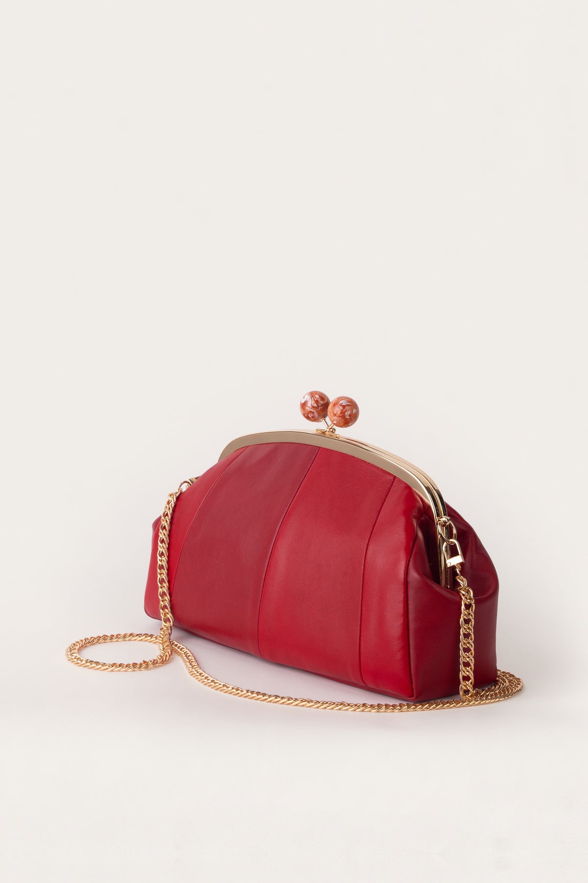Red Leather Clutch