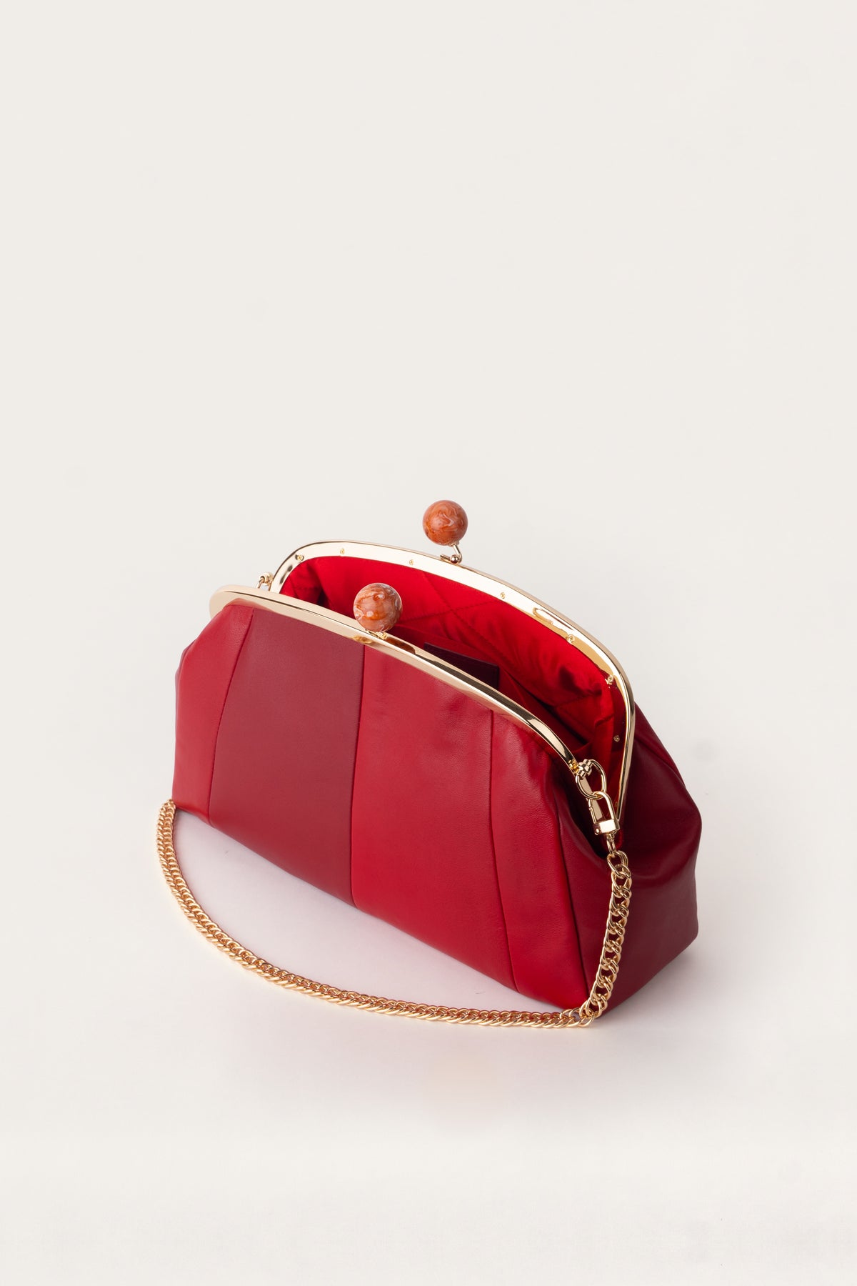 Red Leather Clutch